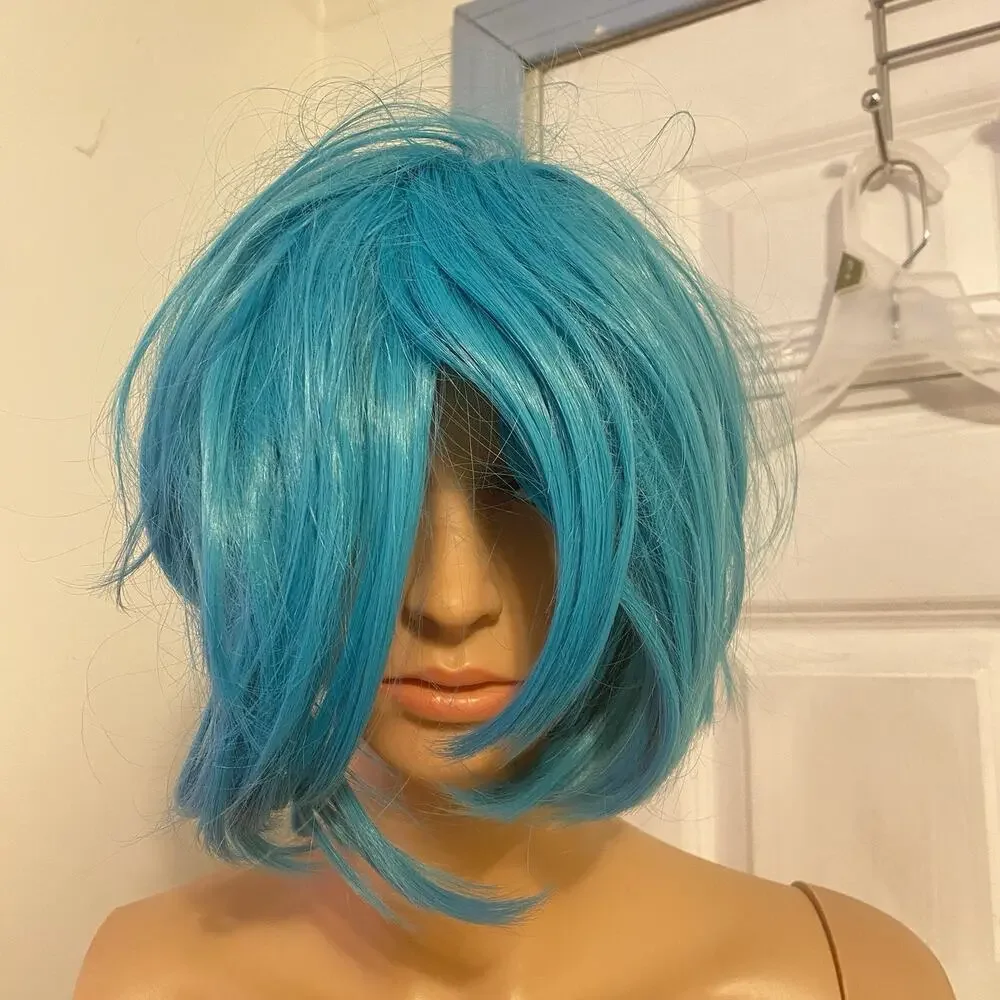 Cosplay Costume Wavy Long Mid Short synthetic blond Black green hair wig Lot9